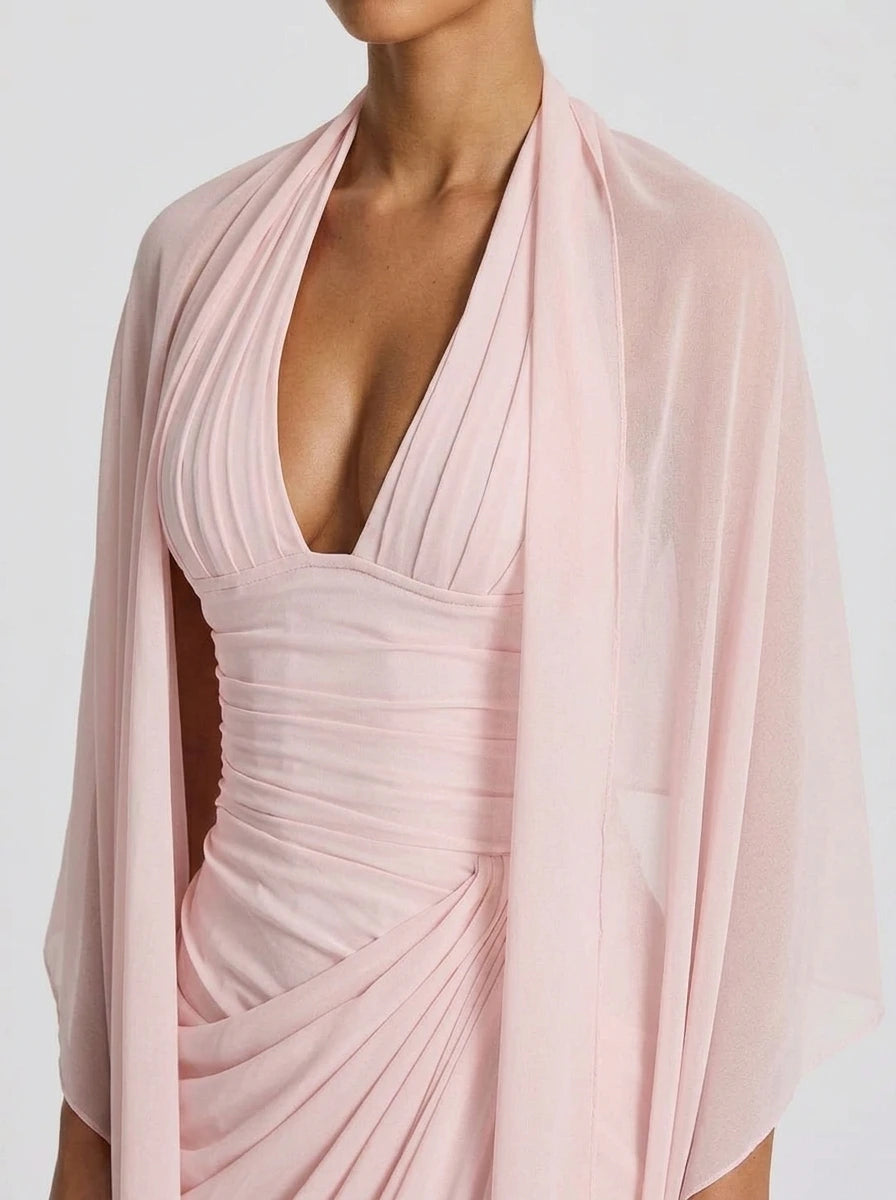 Noa™ - Estola de Chifón rosa, detalle del tejido