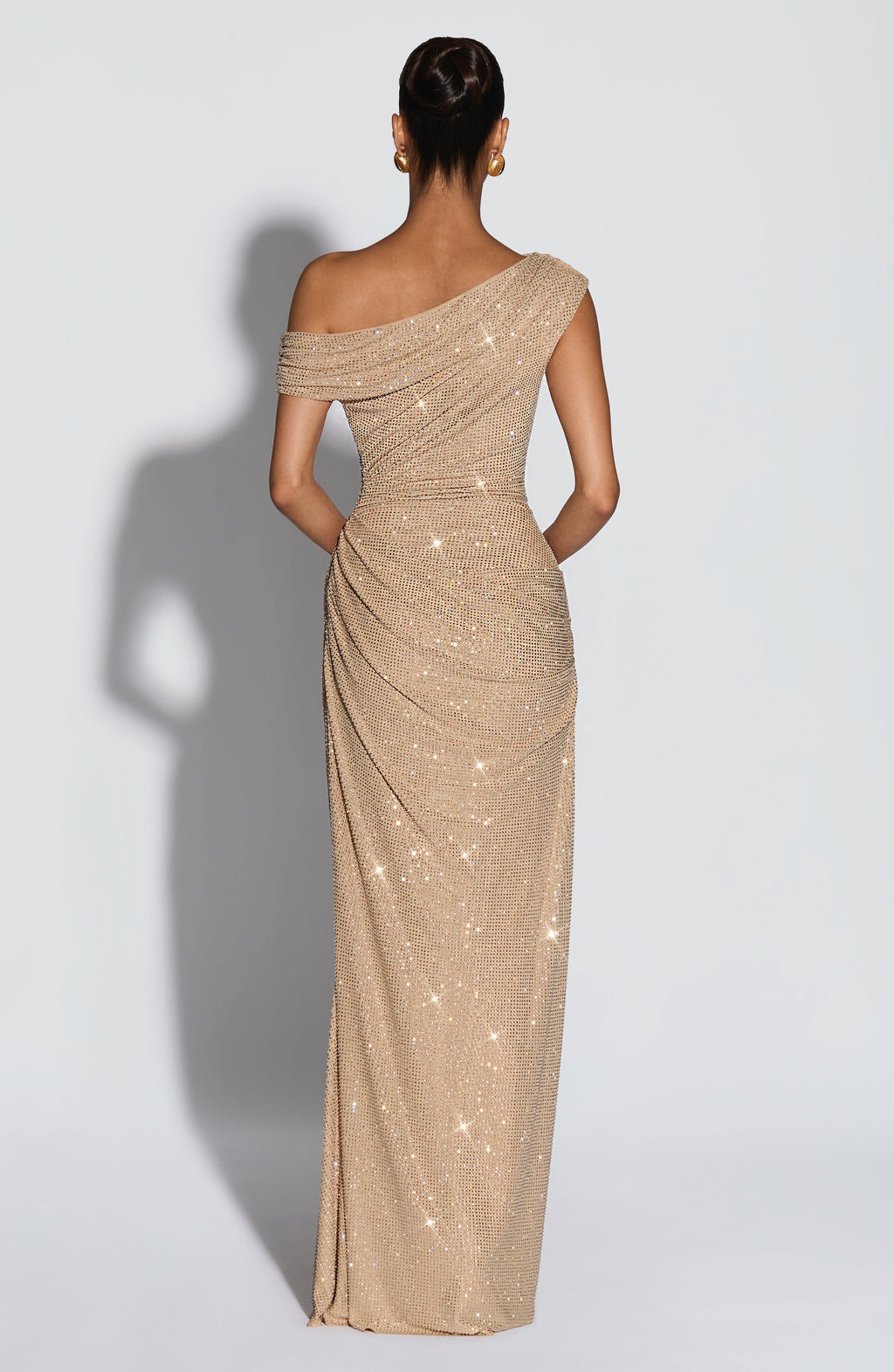 Otilia™ - Vestido Largo de Pedrería Dorado