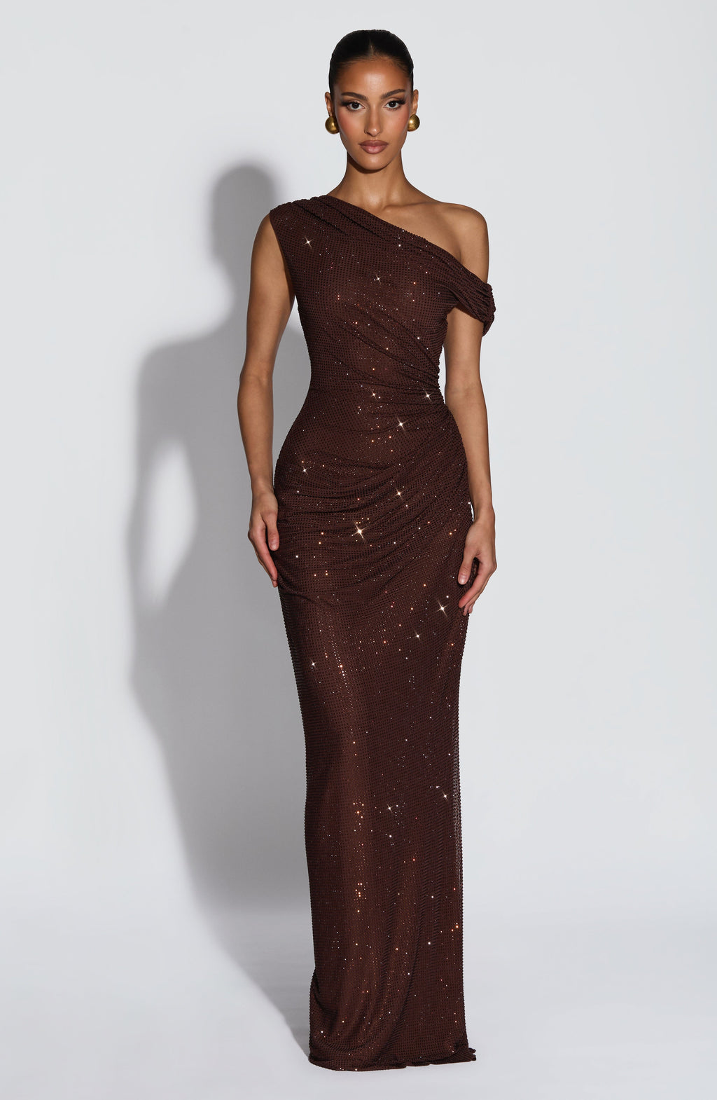 Otilia™ - Vestido Largo de Pedrería Ciruela