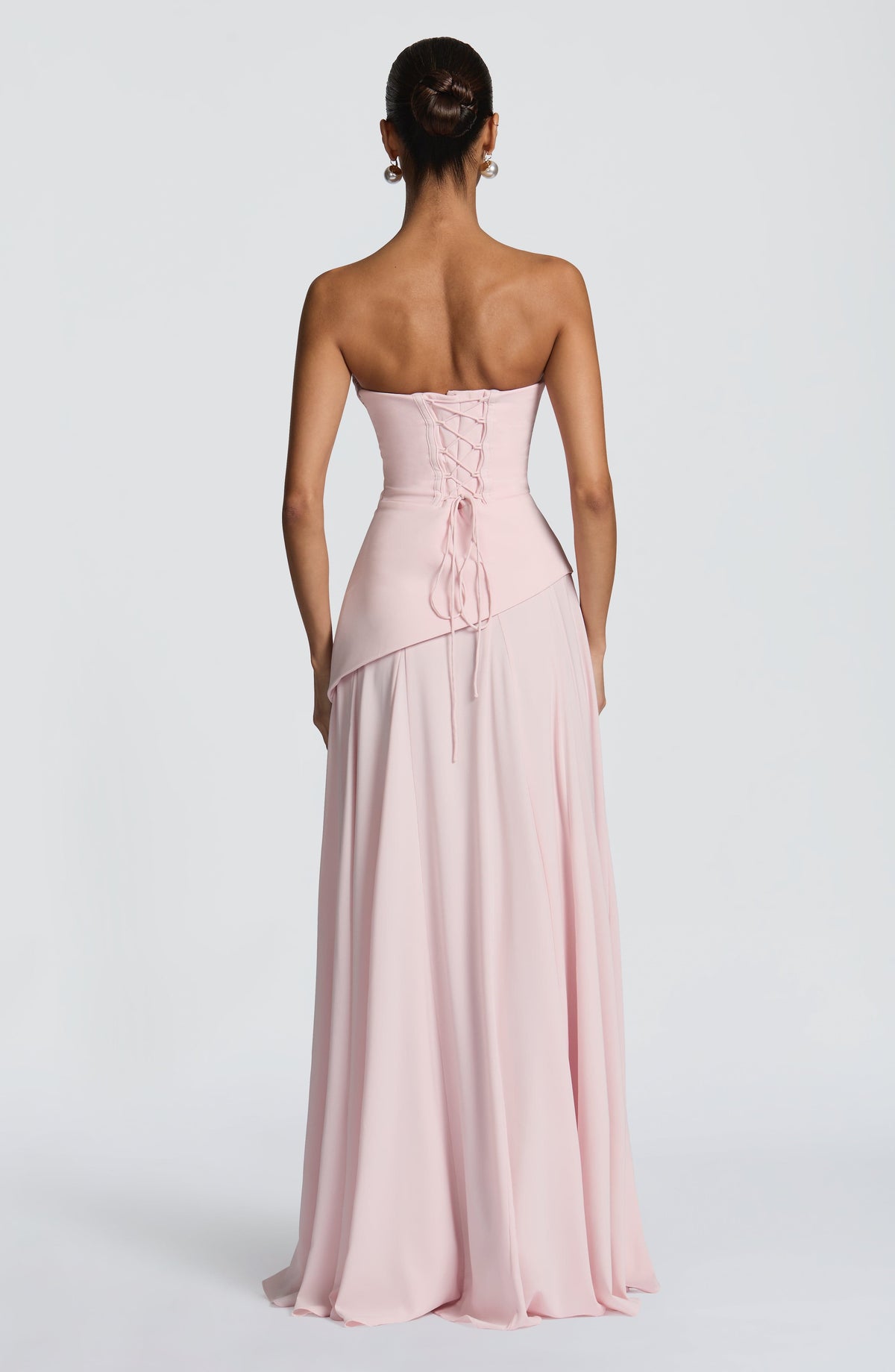 Patricia™ - Vestido Largo de Chifón Rosa