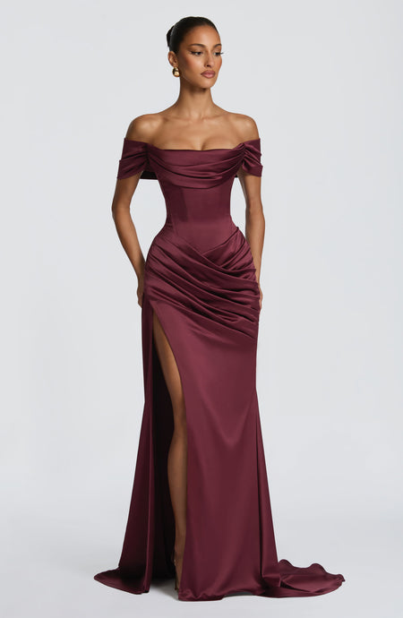 Rita™ - Vestido Largo de Gala Cereza
