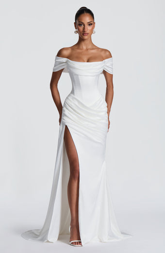 Rita™ - Vestido Largo de Gala Marfil