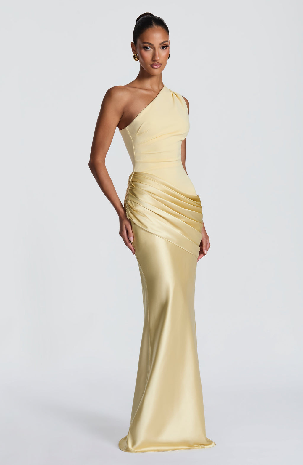 Sabina™ - Vestido Largo de Satén Limón