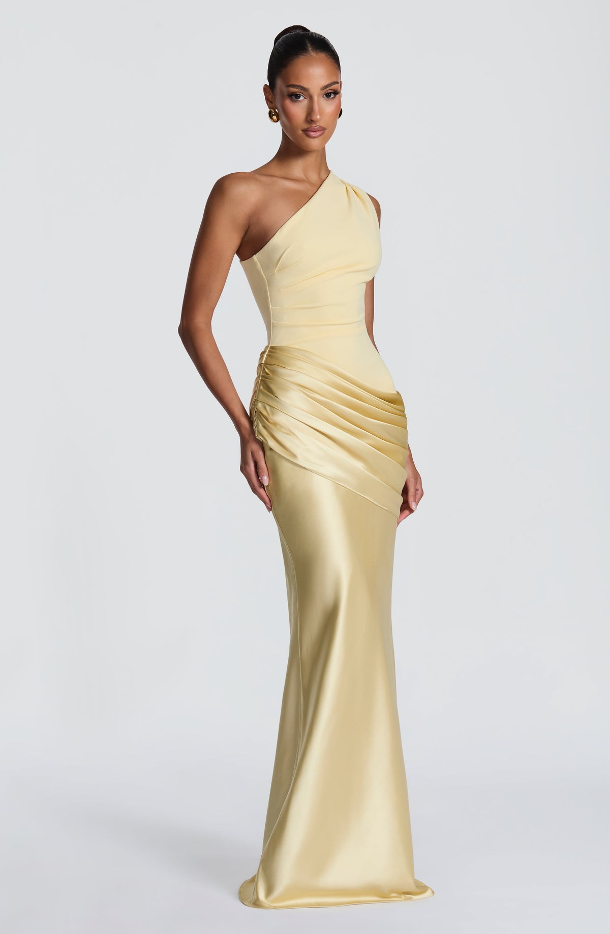 Sabina™ - Vestido Largo de Satén Limón
