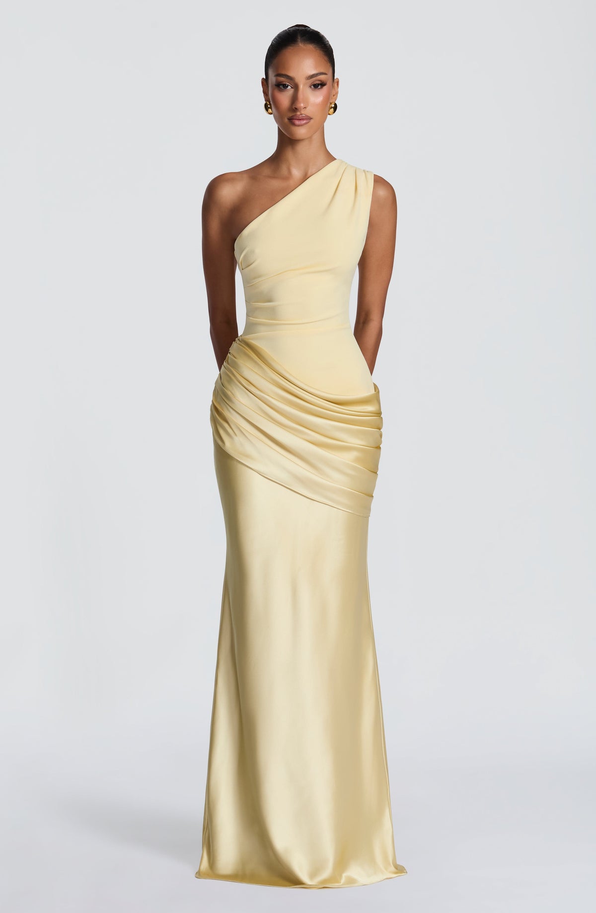 Sabina™ - Vestido Largo de Satén Limón