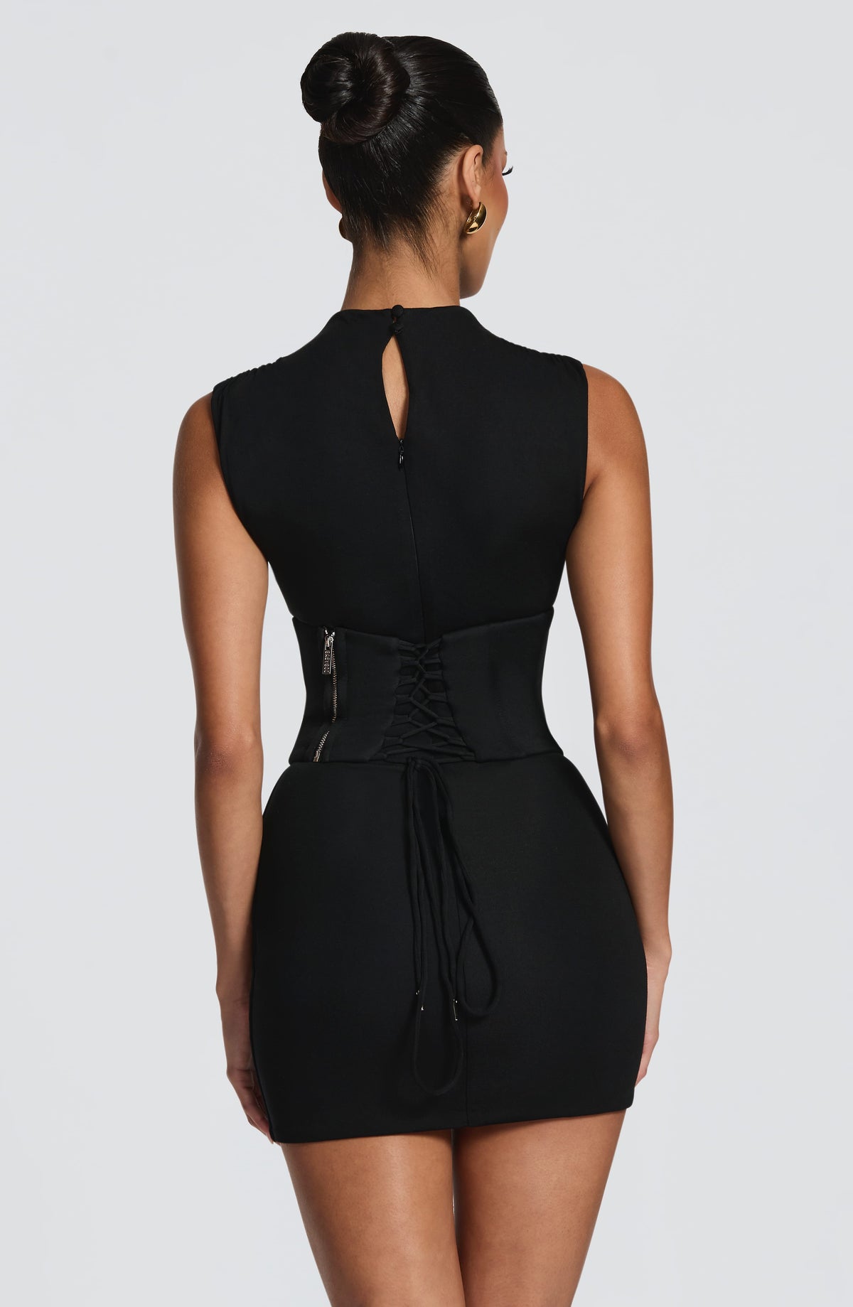 Salomé™ - Vestido Corto de Punto Negro