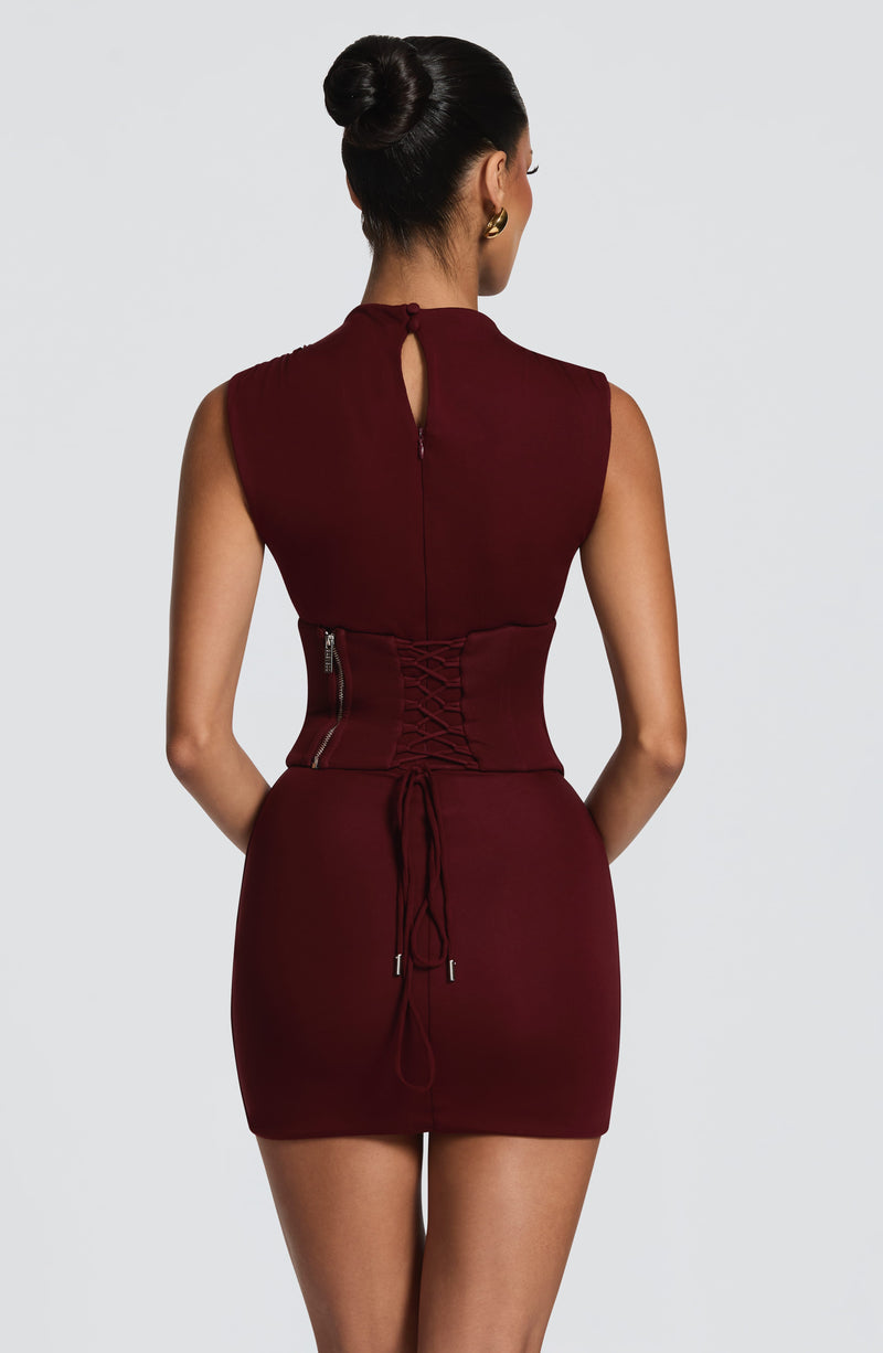 Salomé™ - Vestido Corto de Punto Cereza