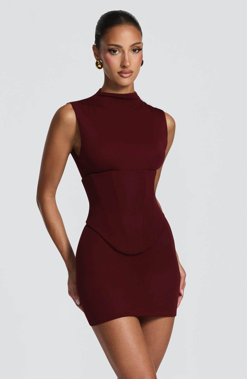 Salomé™ - Vestido Corto de Punto Cereza
