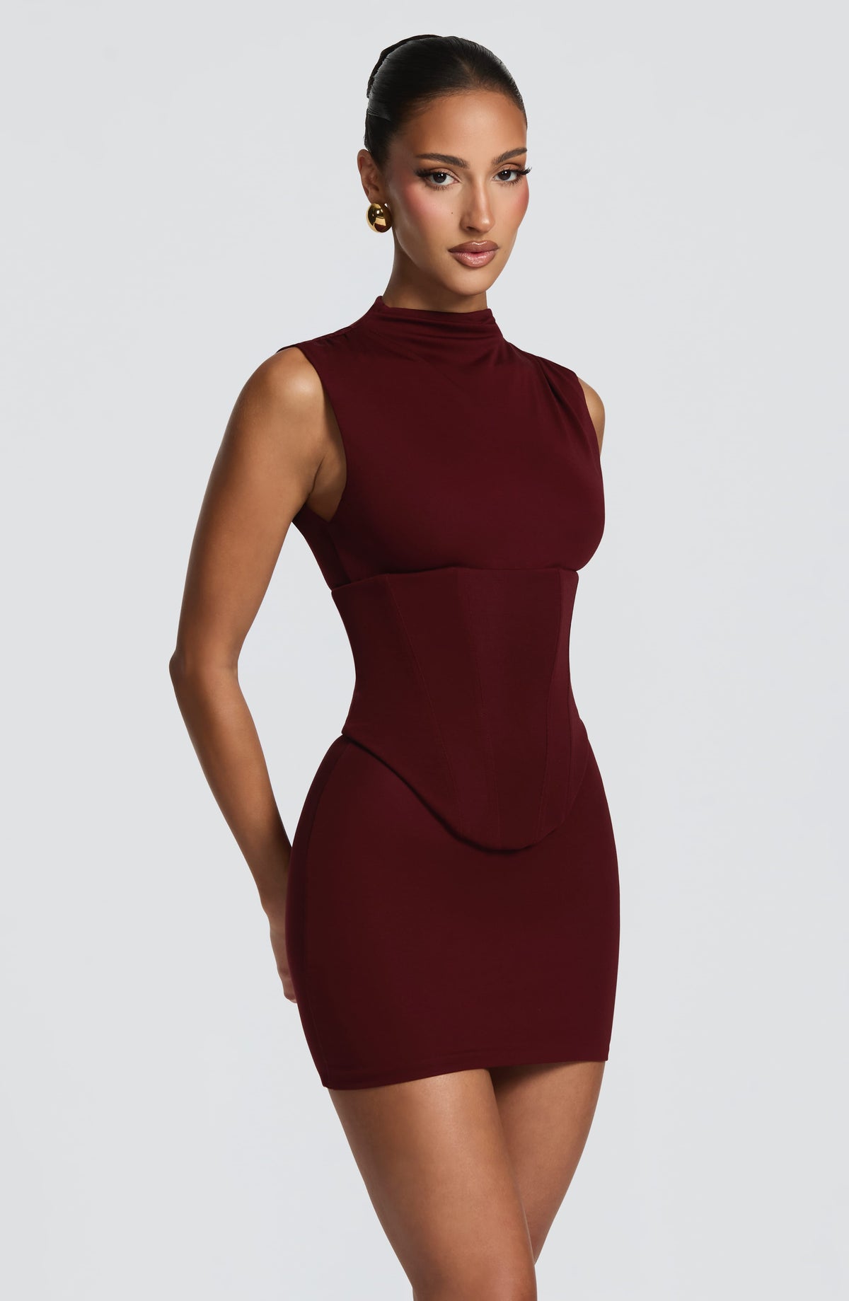 Salomé™ - Vestido Corto de Punto Cereza