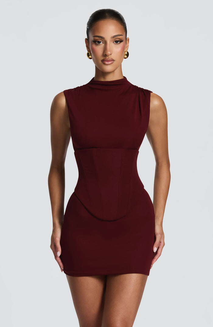 Salomé™ - Vestido Corto de Punto Cereza