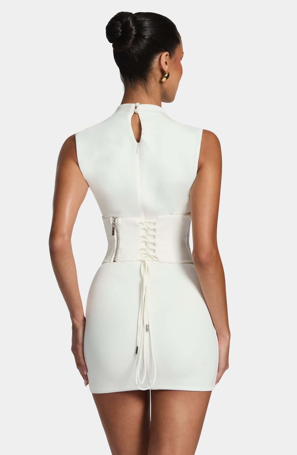 Salomé™ - Vestido Corto de Punto Marfil
