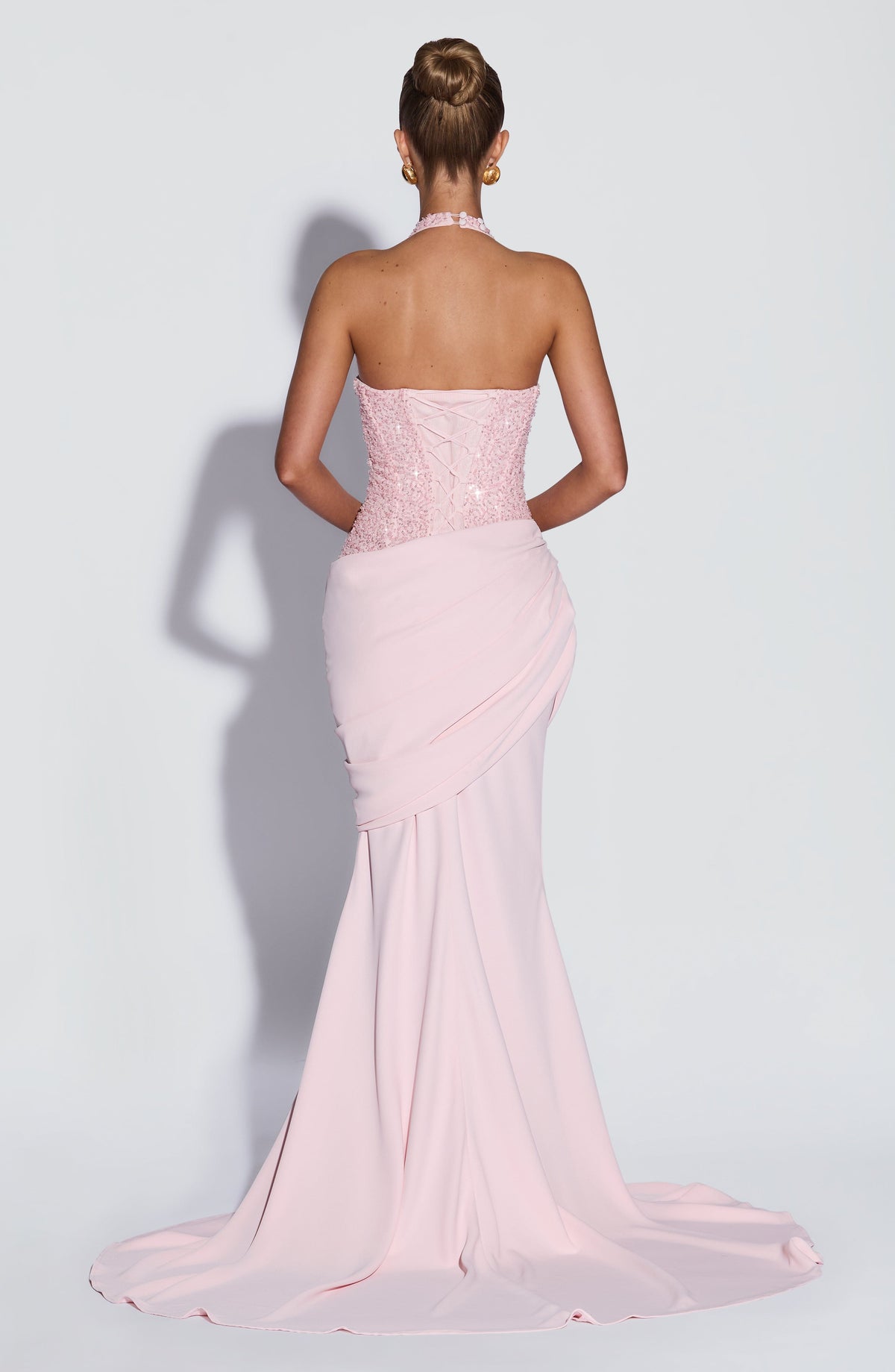 Talía™ - Vestido Largo de Gala Rosa