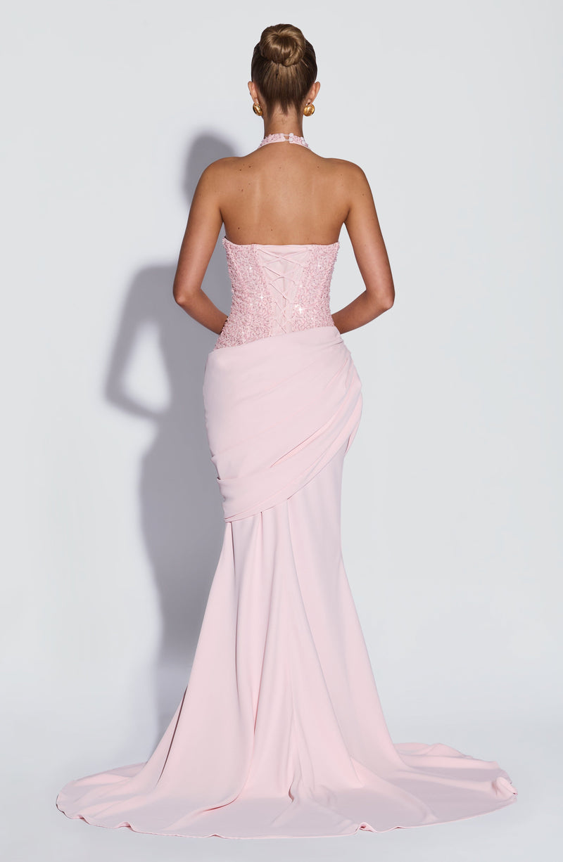 Talía™ - Vestido Largo de Gala Rosa