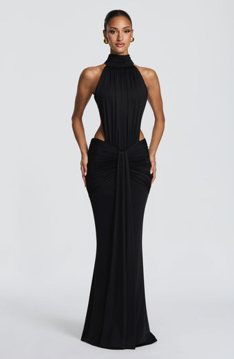 Teresa™ - Vestido Largo de Sirena Negro