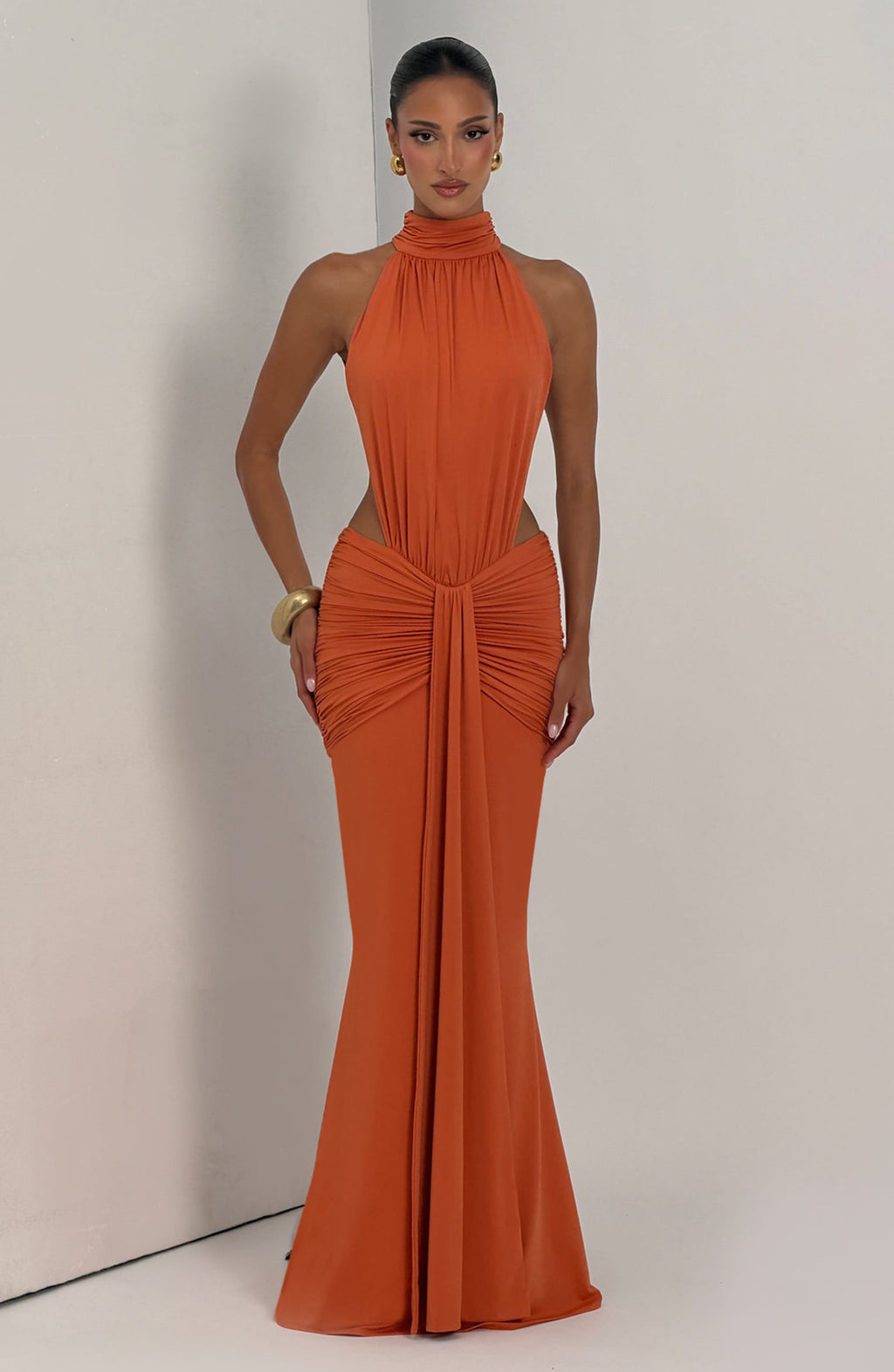 Teresa™ - Vestido Largo de Sirena Naranja