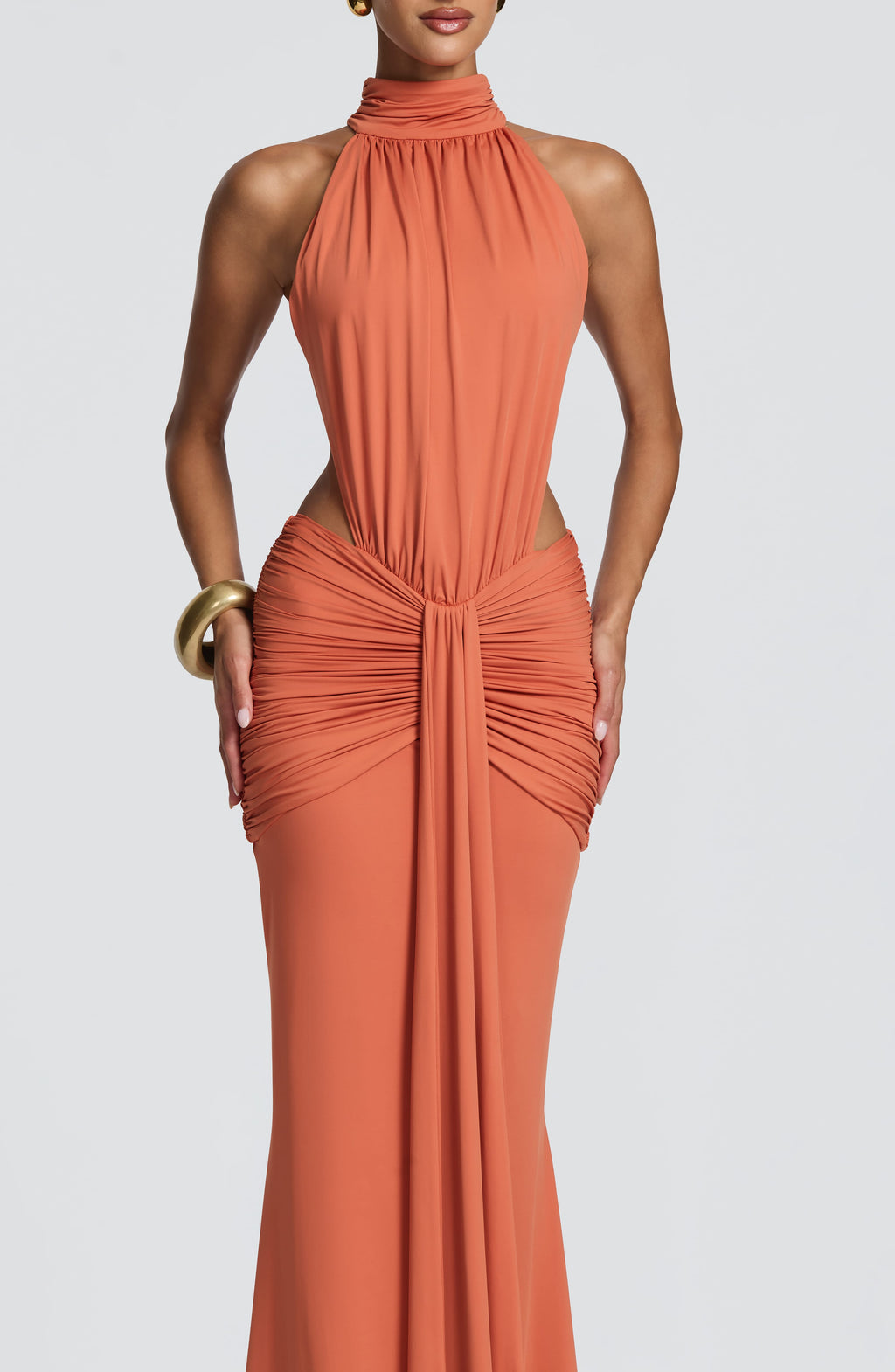 Teresa™ - Vestido Largo de Sirena Naranja