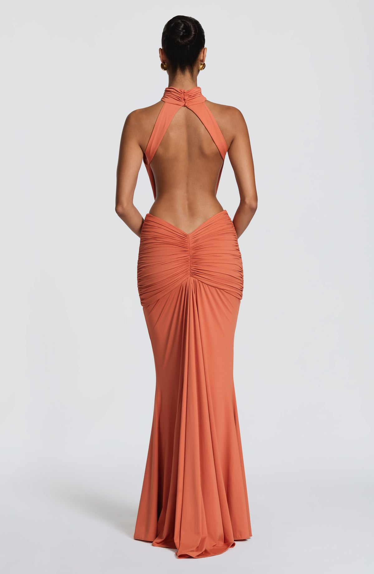 Teresa™ - Vestido Largo de Sirena Naranja