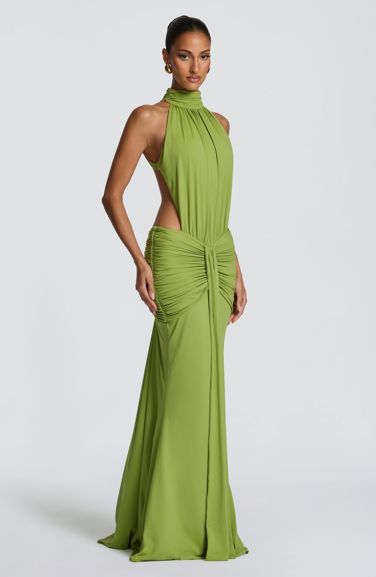 Teresa™ - Vestido Largo de Sirena Oliva