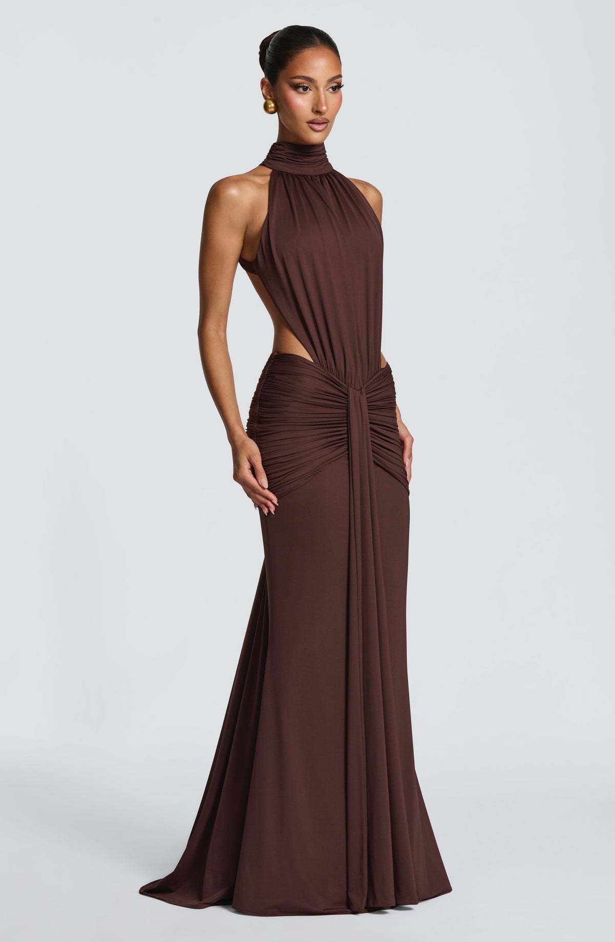 Teresa™ - Vestido Largo de Sirena Ciruela
