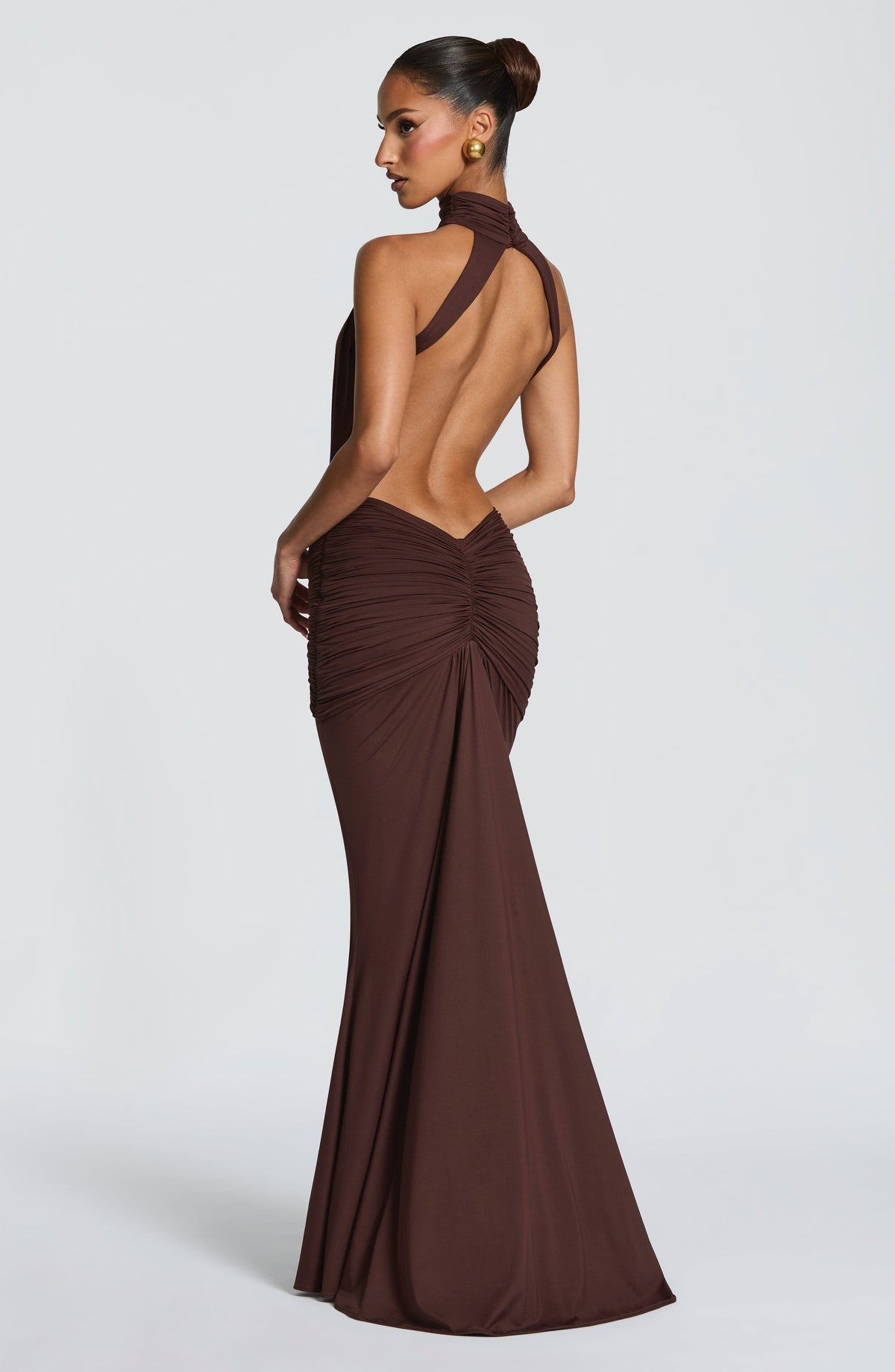 Teresa™ - Vestido Largo de Sirena Ciruela