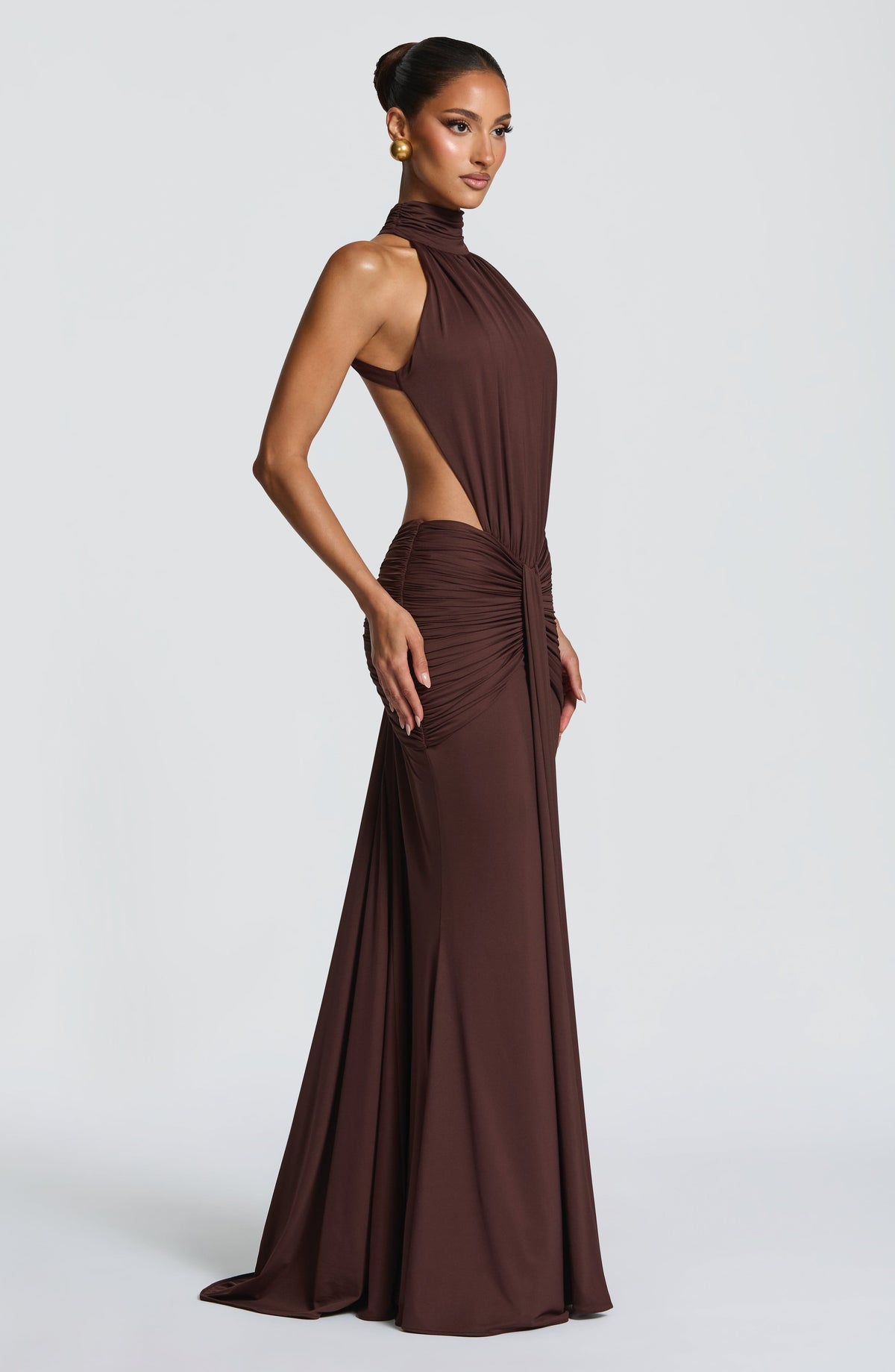 Teresa™ - Vestido Largo de Sirena Ciruela