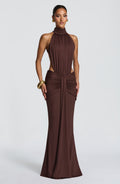 Teresa™ - Vestido Largo de Sirena Ciruela