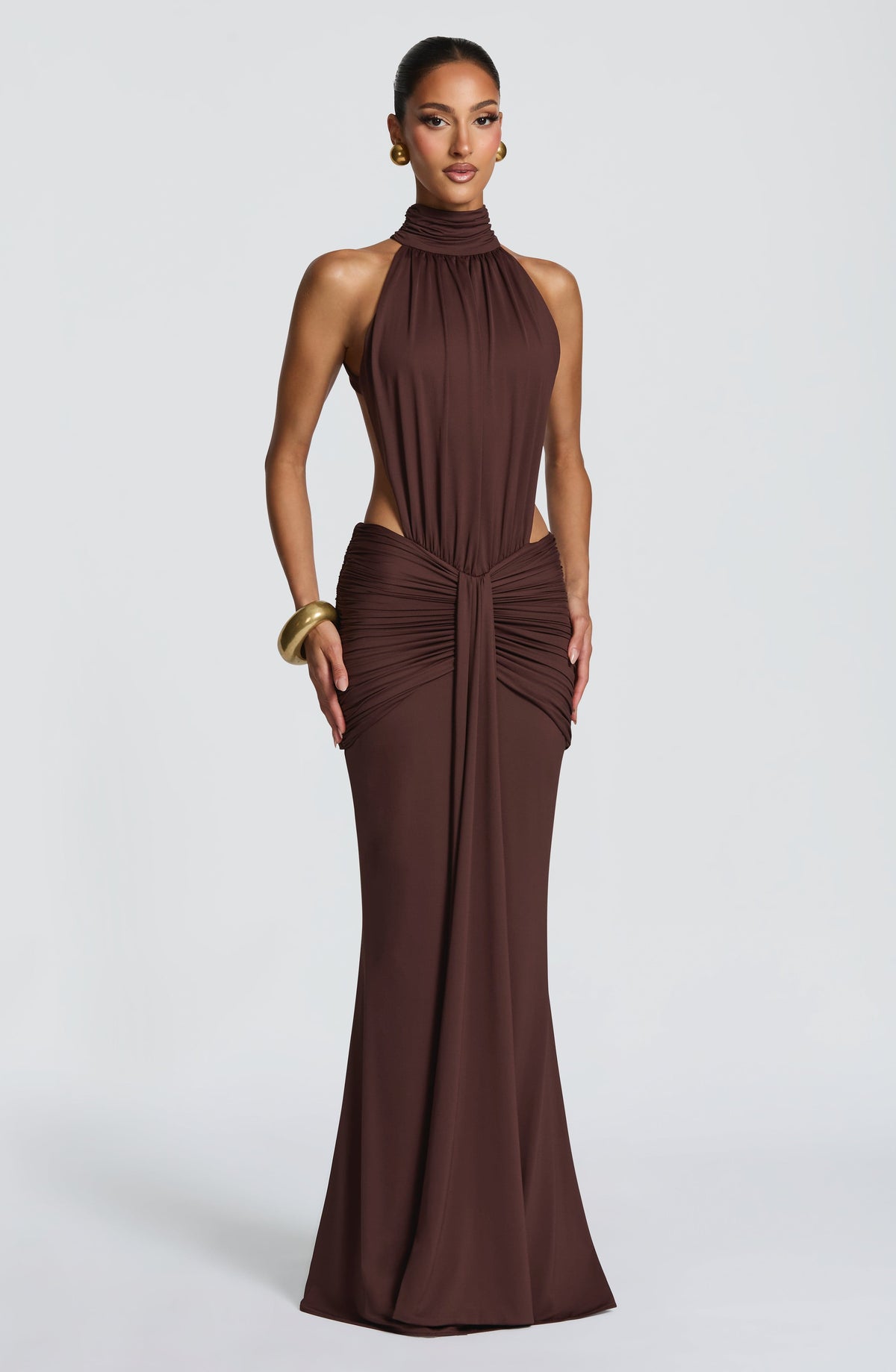 Teresa™ - Vestido Largo de Sirena Ciruela