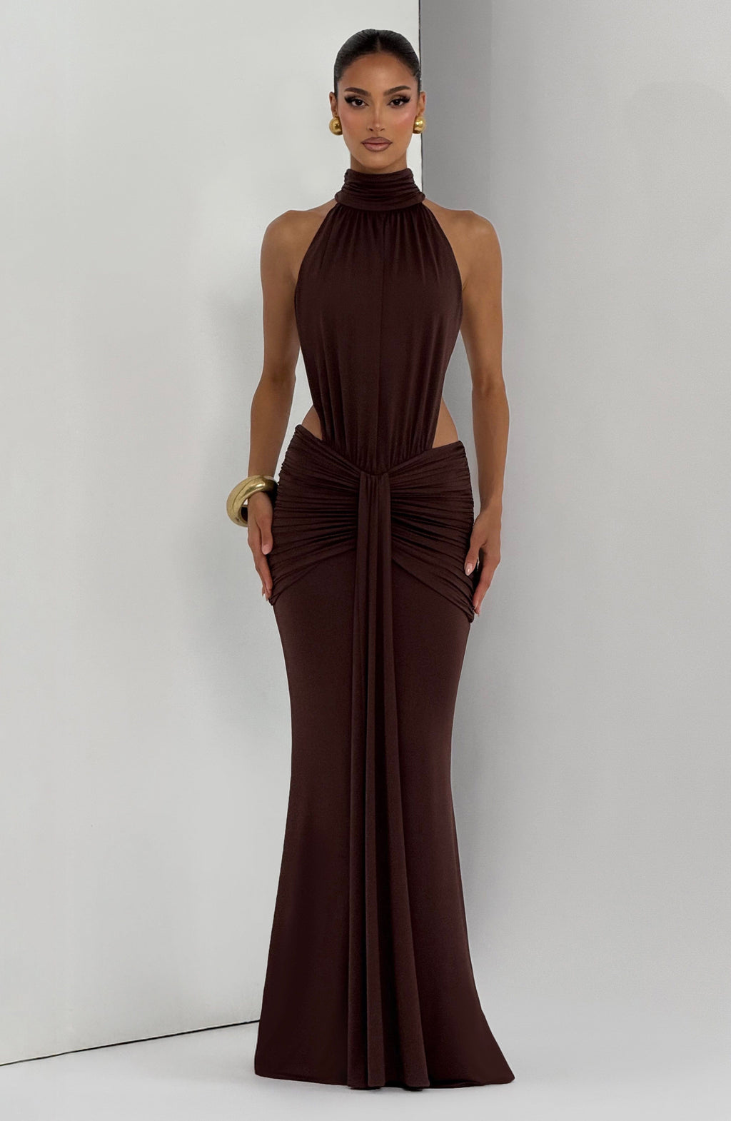 Teresa™ - Vestido Largo de Sirena Ciruela