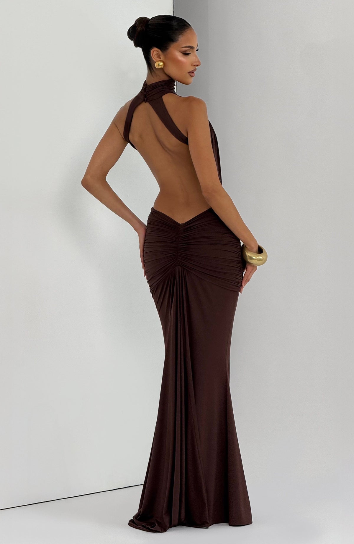 Teresa™ - Vestido Largo de Sirena Ciruela