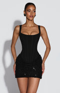 Yaiza™ - Vestido Corto de Tul Negro